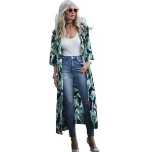 Rachel Zoe Palm Print Duster